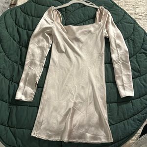 Princess Polly, Star Powered Mini Dress, Color: Champagne, Size 0